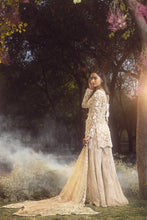 Load image into Gallery viewer, MOCHA NET KURTA SHARARA SET AND DUPATTA
