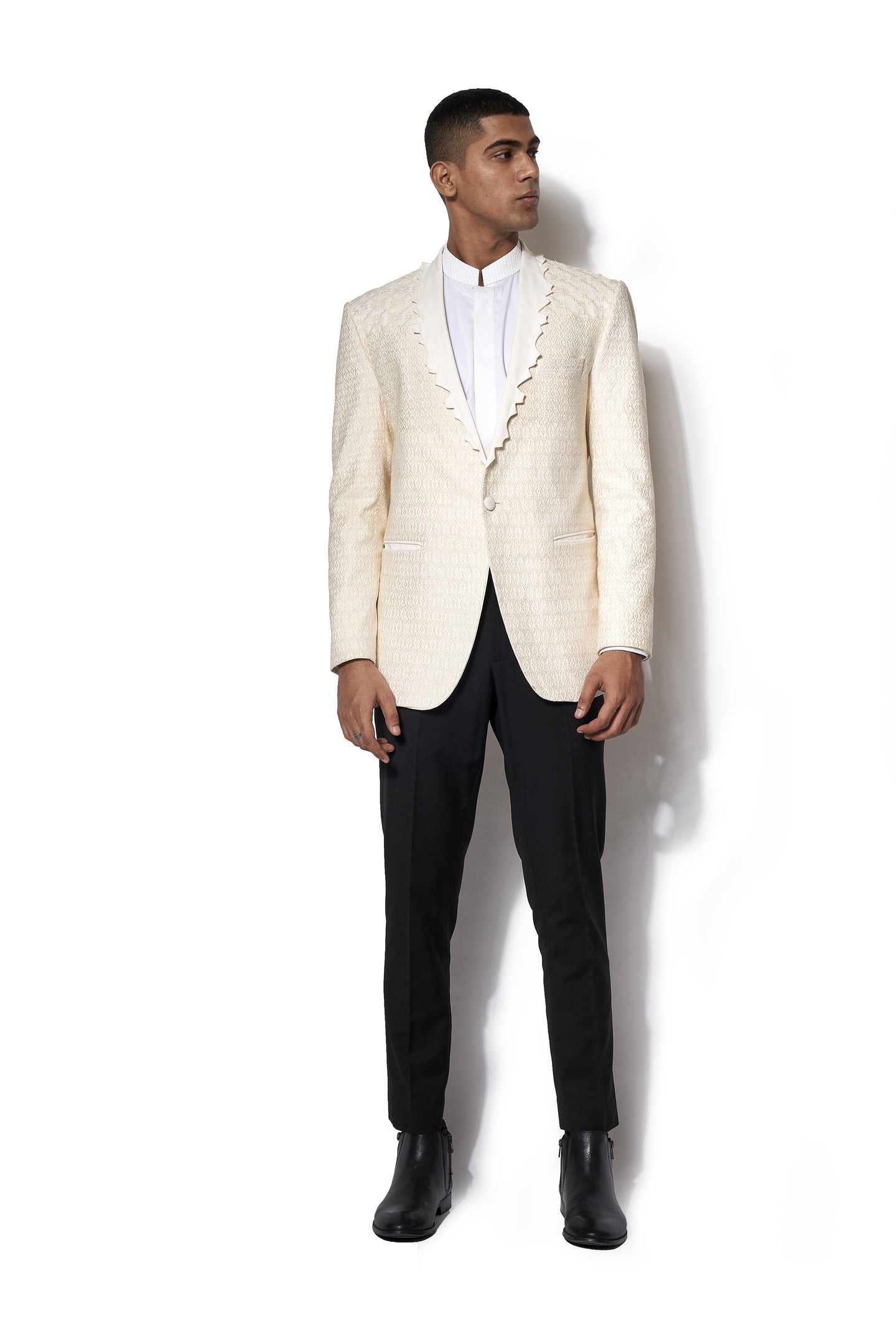 Ivory Embroidered Tuxedo
