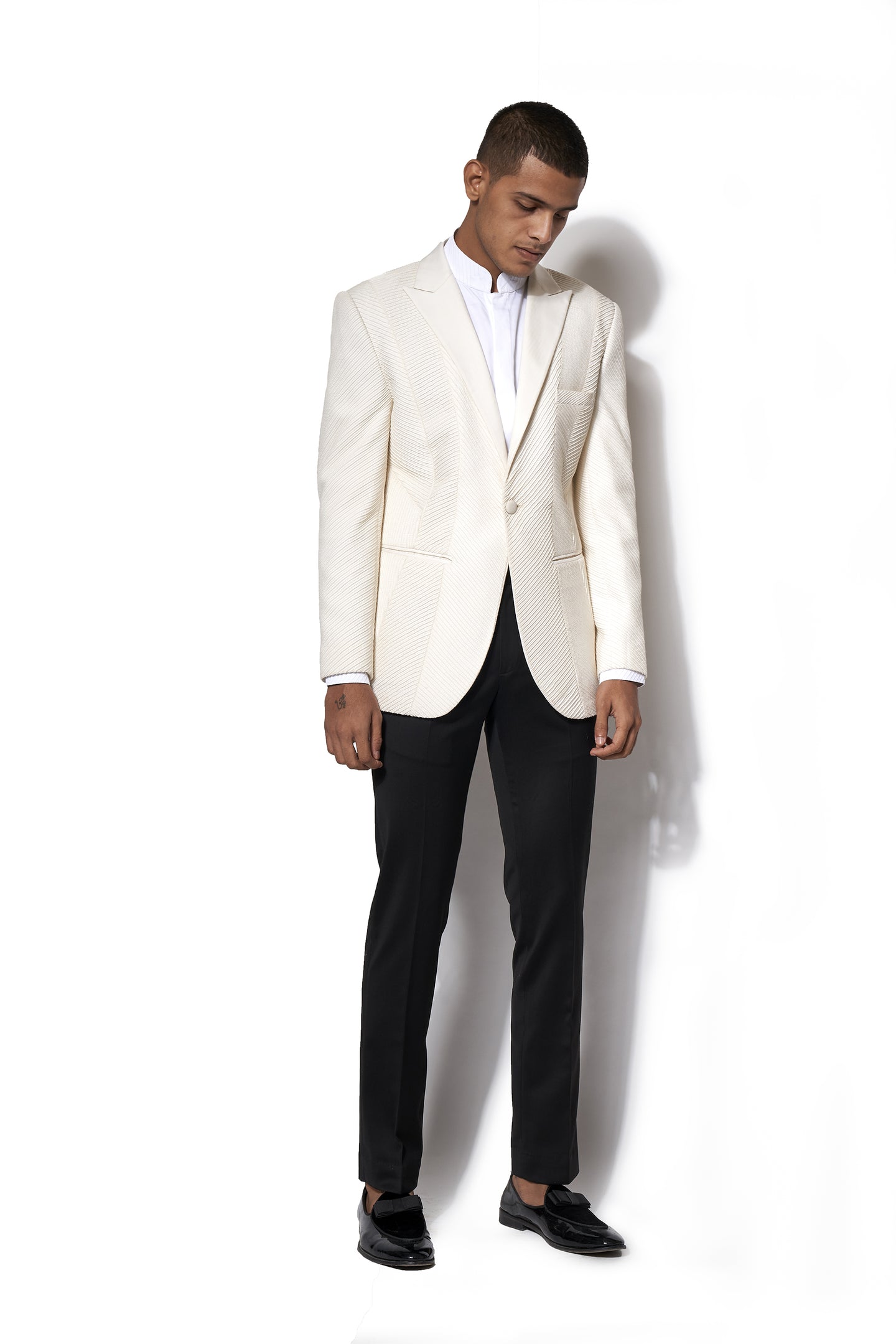 Ivory Pintuck Tuxedo