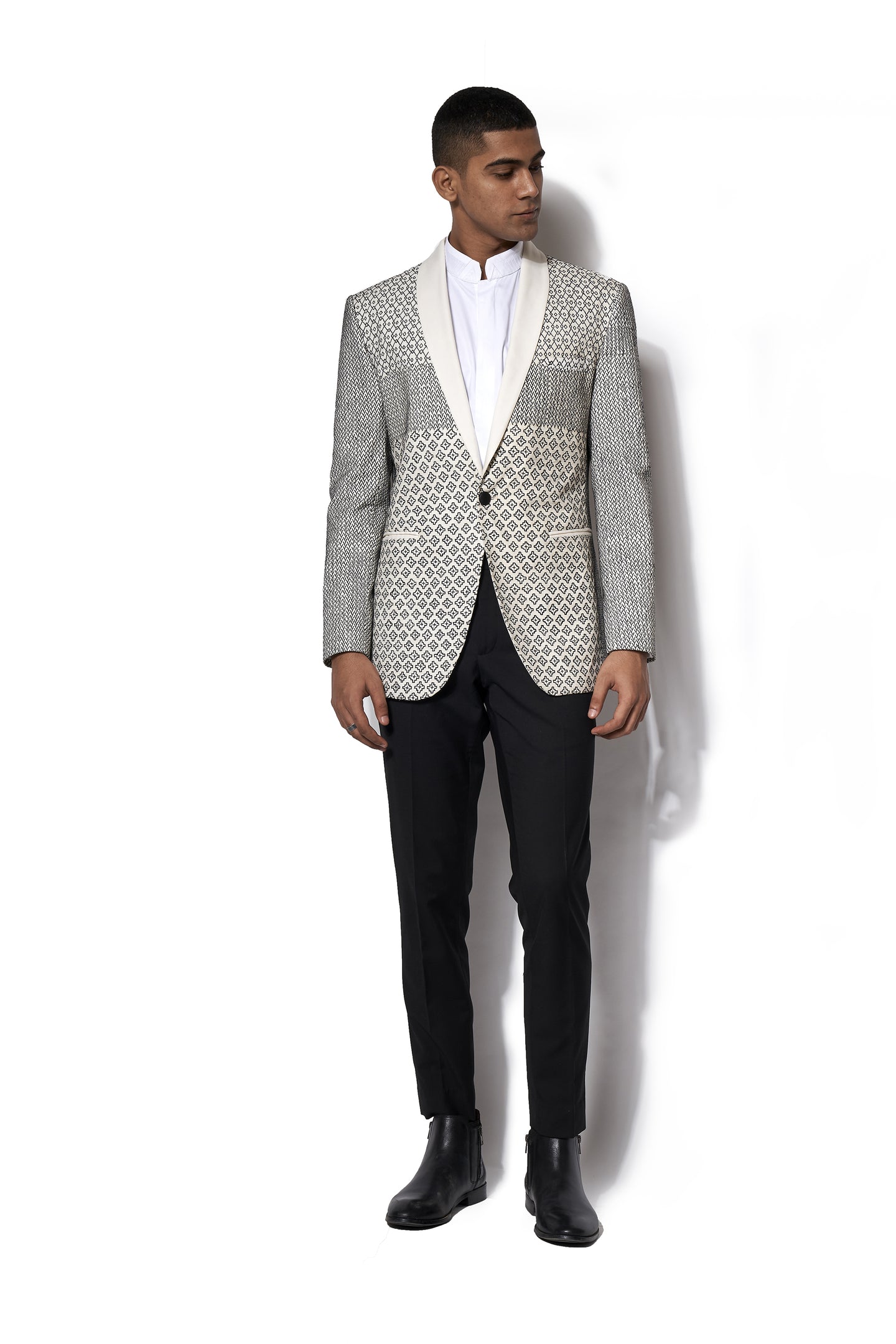 Ivory Embroidered Tuxedo