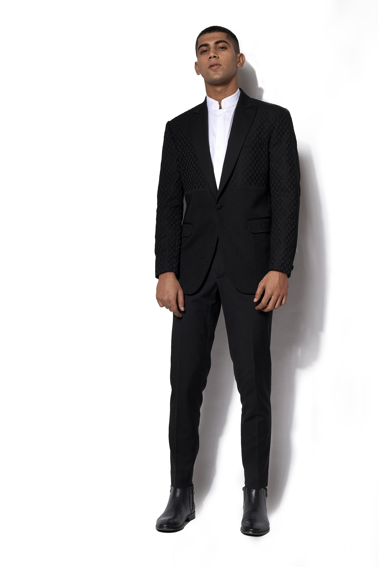 Black Embroidered Tuxedo