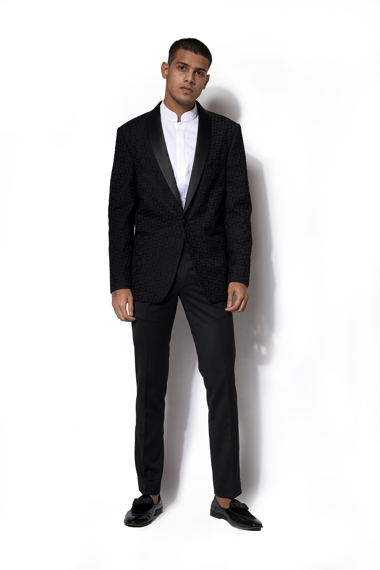 Black Embroidered Tuxedo