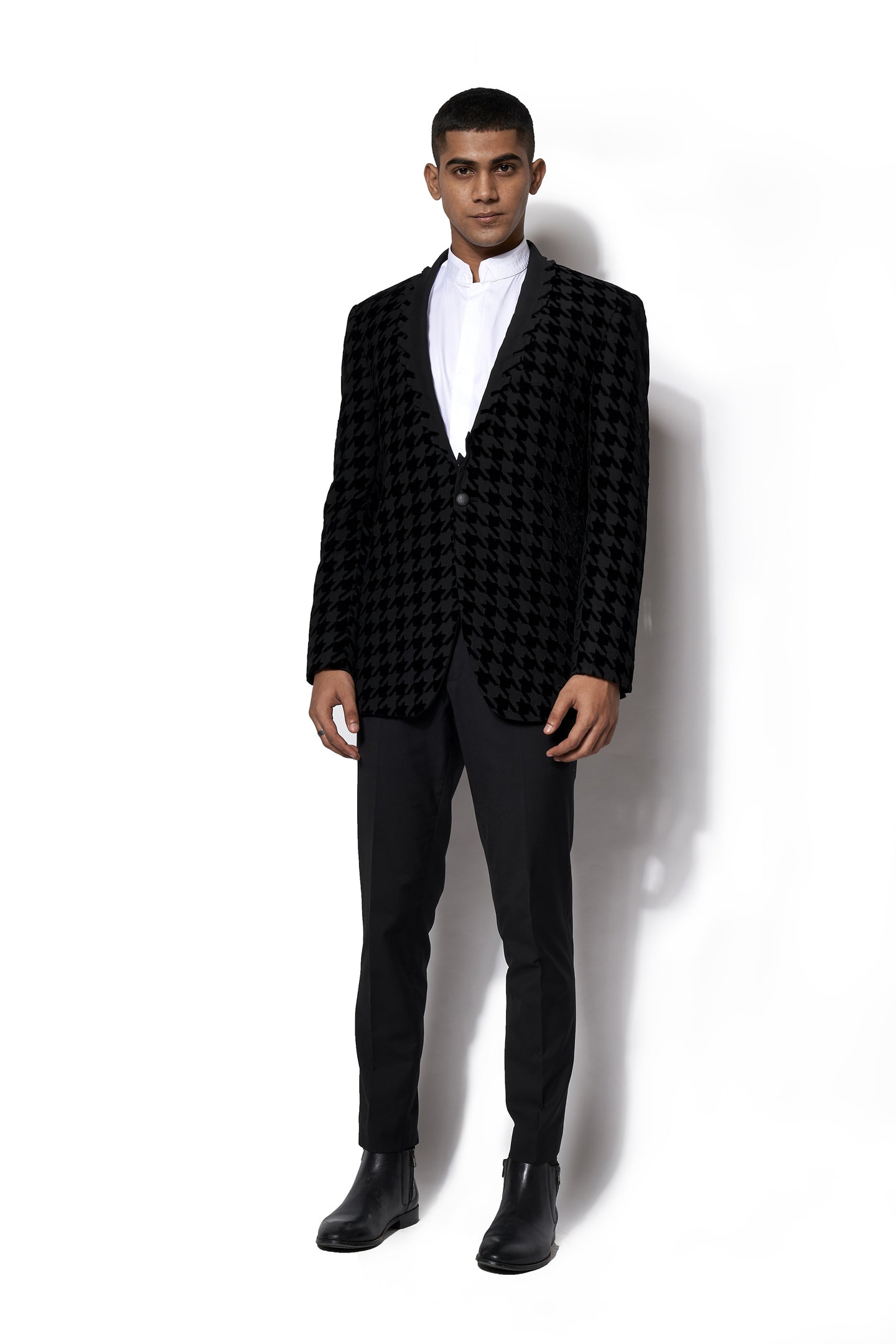 Black Velvet Textured Tuxedo