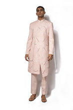 Load image into Gallery viewer, Pink Embroidered Long Jacket Set
