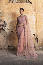 Load image into Gallery viewer, ROSE PINK NET SAREE
