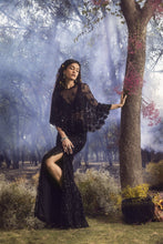 Load image into Gallery viewer, BLACK SKIRT WITH CAPE AND BUSTIER

