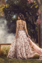 Load image into Gallery viewer, LILAC 3D LEHENGA CHOLI SET WITH BELT
