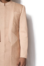 Load image into Gallery viewer, Peach Asymmetrical Long Jacket Set
