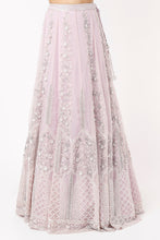 Load image into Gallery viewer, Pink organza cutdana, sequins embroidered lehenga
