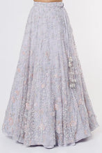 Load image into Gallery viewer, Lilac organza embroidered lehenga
