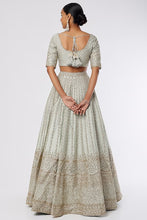 Load image into Gallery viewer, Firoza raw silk embroidered lehenga
