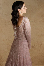 Load image into Gallery viewer, Pink net self on slef work gown

