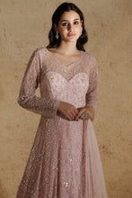 Load image into Gallery viewer, Pink net self on slef work gown
