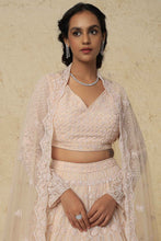 Load image into Gallery viewer, Firoza raw silk embroidered lehenga

