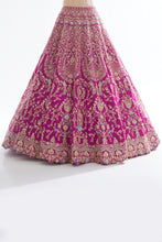 Load image into Gallery viewer, Rani raw silk zardozi work lehenga

