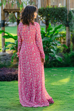 Load image into Gallery viewer, Mauve Printed &amp; Embroidered Long jacket &amp; pallazo pants Set
