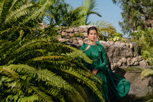 Load image into Gallery viewer, Emerald Green Embroidered Anarkali Suit Set
