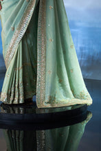 Load image into Gallery viewer, SEAFOAM GREEN TISSU SAREE
