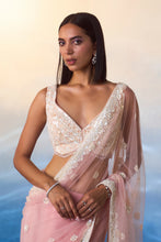 Load image into Gallery viewer, BLUSH PINK NET SAREE
