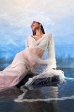 Load image into Gallery viewer, PINK ORGANZA SAREE
