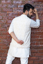 Load image into Gallery viewer, Ivory Kurta, Vest and Pant set
