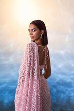 Load image into Gallery viewer, PINK NET SAREE
