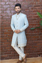 Load image into Gallery viewer, Powder Blue sherwani set
