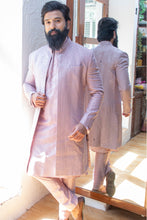 Load image into Gallery viewer, Mauve jacket style sherwani set
