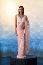 Load image into Gallery viewer, BLUSH PINK NET SAREE
