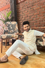 Load image into Gallery viewer, Ivory Kurta, Vest and Pant set
