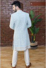 Load image into Gallery viewer, Powder Blue sherwani set
