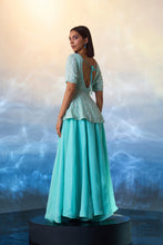 Load image into Gallery viewer, MINT GREEN PEPLUM ORGANZA SHARARA
