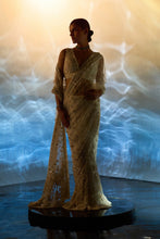Load image into Gallery viewer, IVORY NET SAREE
