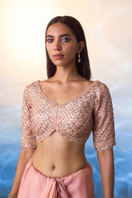 Load image into Gallery viewer, PEACH TISSUE SAREE
