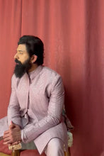 Load image into Gallery viewer, Mauve jacket style sherwani set
