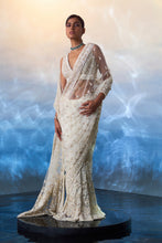 Load image into Gallery viewer, IVORY NET SAREE
