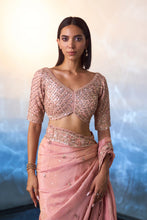 Load image into Gallery viewer, PEACH TISSUE SAREE
