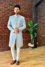 Load image into Gallery viewer, Powder Blue sherwani set
