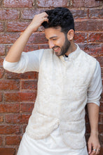 Load image into Gallery viewer, Ivory Kurta, Vest and Pant set
