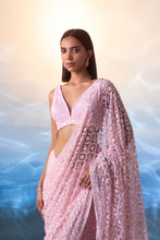 Load image into Gallery viewer, PINK NET SAREE
