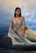 Load image into Gallery viewer, GOLD NET SAREE
