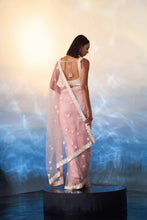 Load image into Gallery viewer, BLUSH PINK NET SAREE
