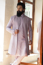 Load image into Gallery viewer, Mauve jacket style sherwani set
