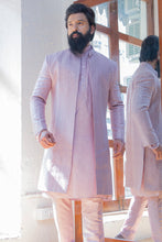 Load image into Gallery viewer, Mauve jacket style sherwani set
