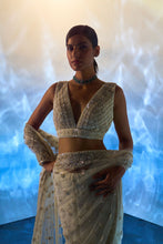 Load image into Gallery viewer, IVORY NET SAREE

