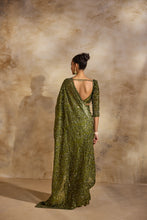Load image into Gallery viewer, OLIVE GREEN SAREE BLOUSE
