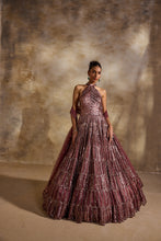 Load image into Gallery viewer, OLD ROSE GOWN AND DUPATTA SET
