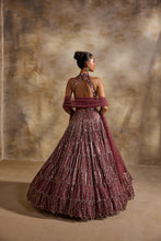 Load image into Gallery viewer, OLD ROSE GOWN AND DUPATTA SET
