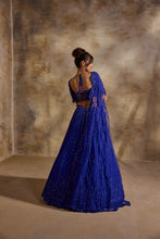 Load image into Gallery viewer, ELECTRIC BLUE LEHENGA CHOLI DUPATTA
