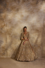 Load image into Gallery viewer, CHAMPAGNE GOLD LEHENGA CHOLI DUPATTA
